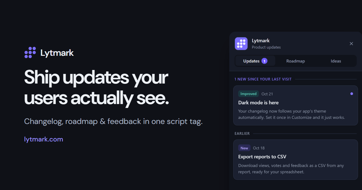Lytmark product screenshot